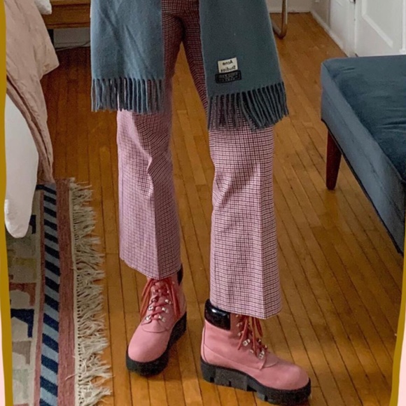 Acne Studios Shoes - Acne Studios Pink Telde Hiking Boot